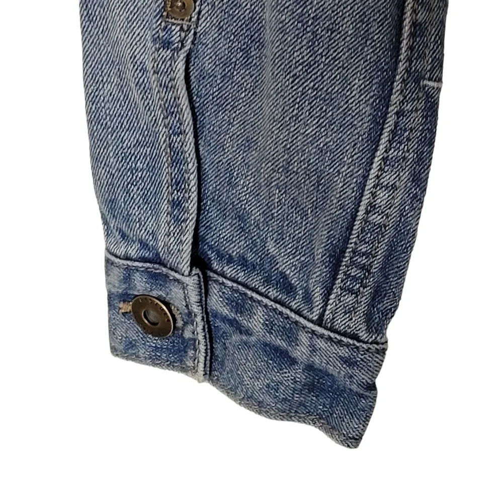 Pistola Blue‎ Brando Embroidered Denim Jean Jacket Coat Women's New Small